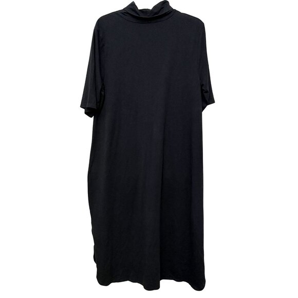 H by Halston Essentials Women's Black Hi-Lo Turtleneck Dress - Size: Large - Picture 6 of 7